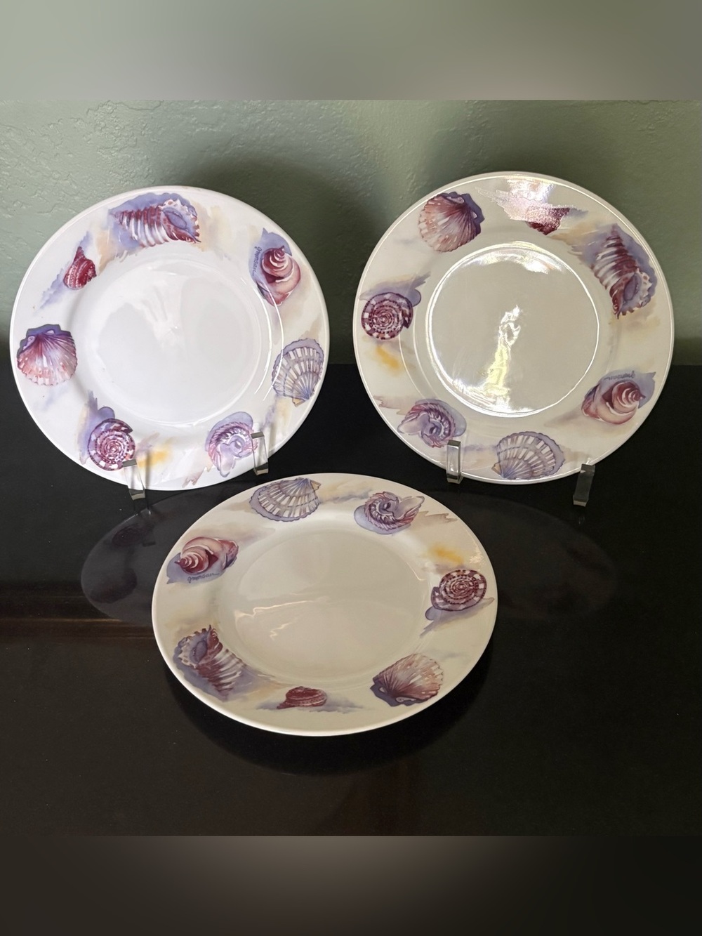Culinary Concepts By Reco Sea Echoes 1993 Purple Accent (Set of 3) Japan 8”